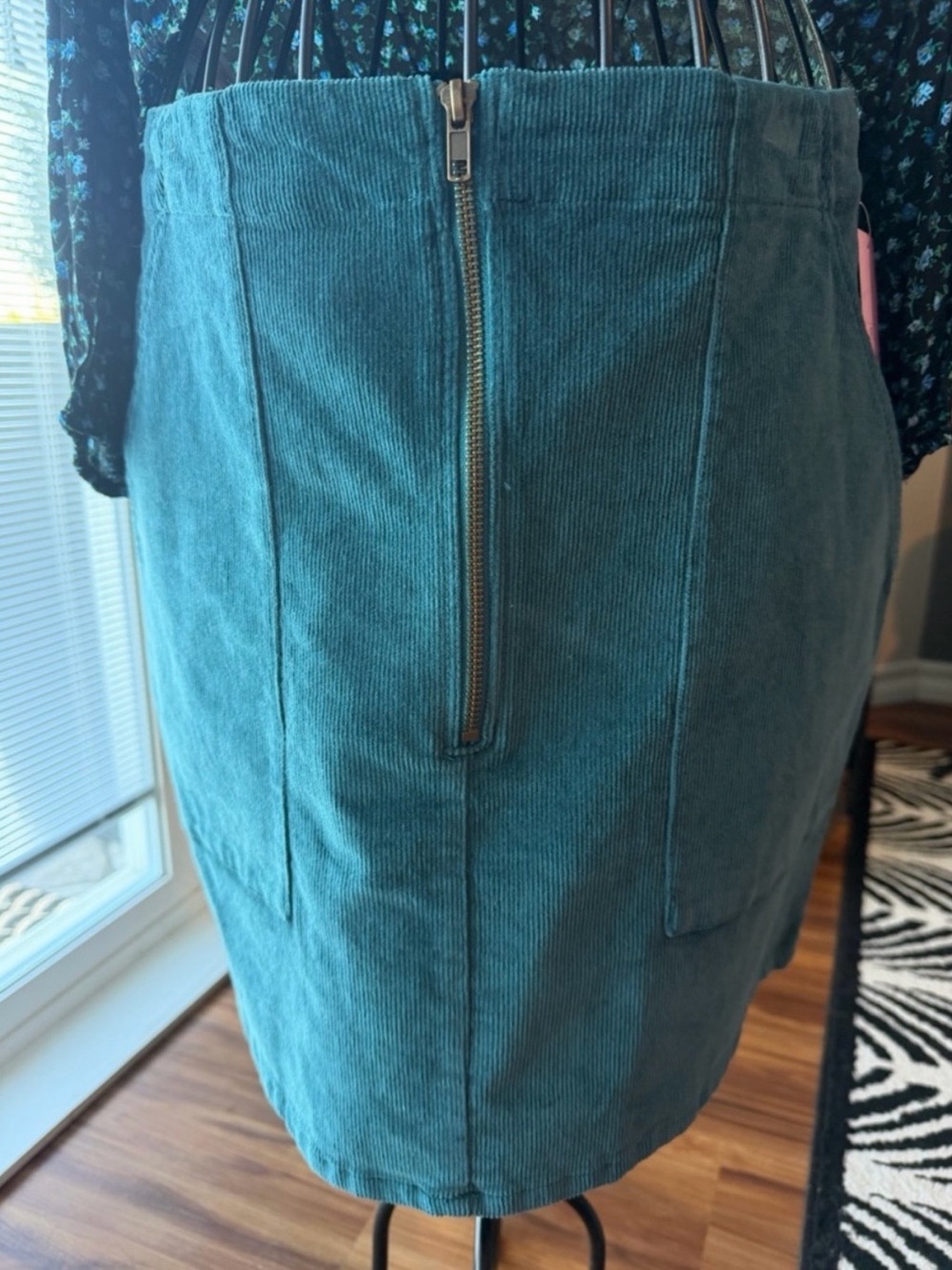wild fable Teal Mini Corduroy Skirt